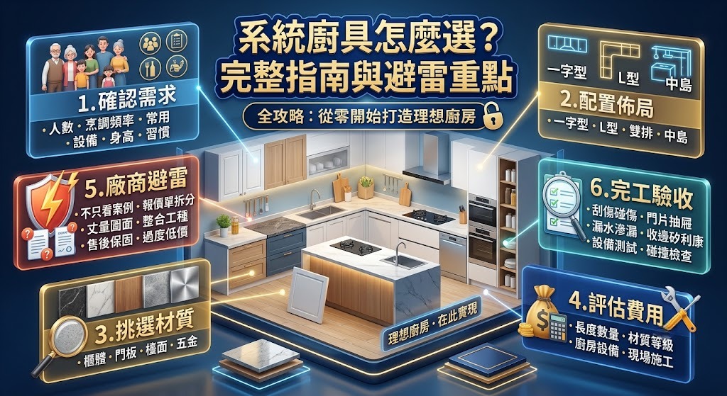 系統廚具怎麼選?規劃流程、費用影響因素與避雷重點完整指南
